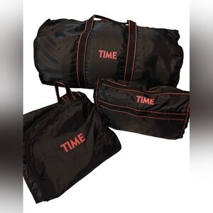 Vintage Time 3 Piece Black Travel Bag Set